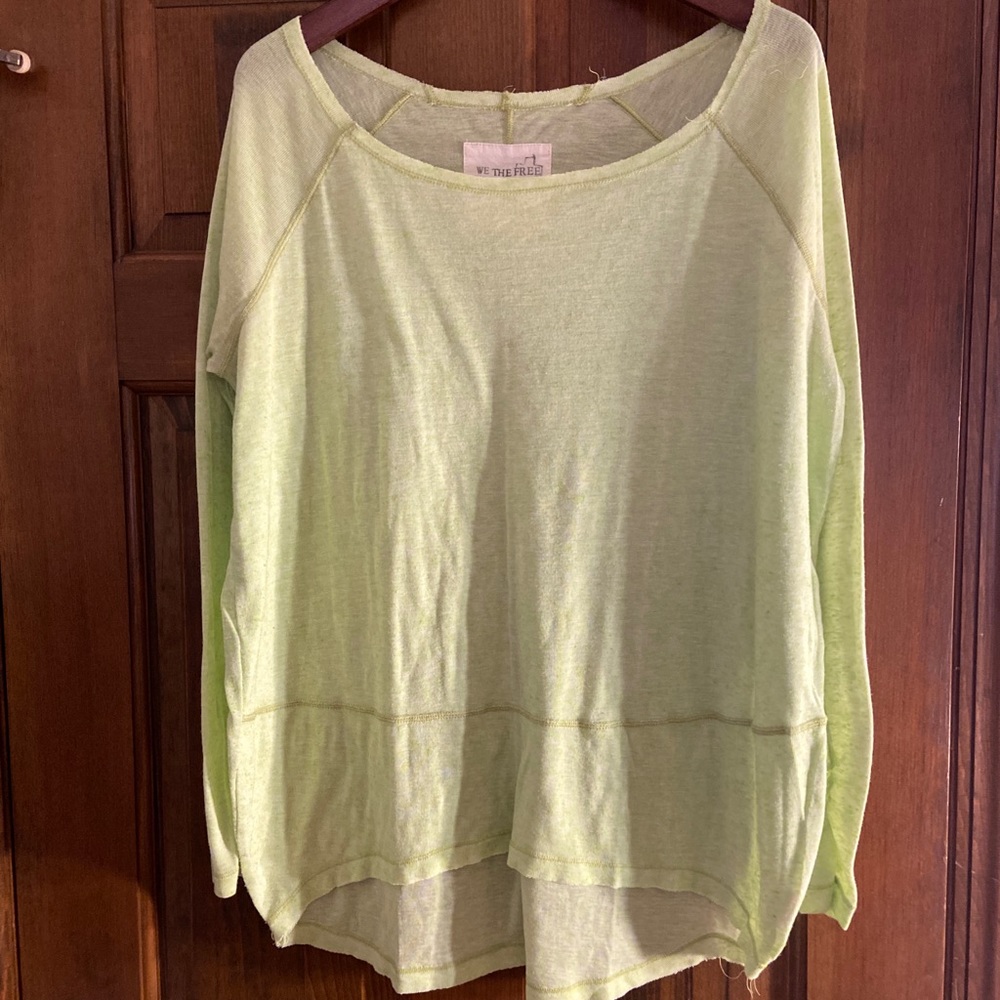 WE THE FREE OVERSIZED NEON GREE TUNIC